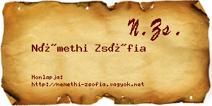 Némethi Zsófia névjegykártya