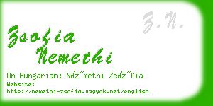 zsofia nemethi business card